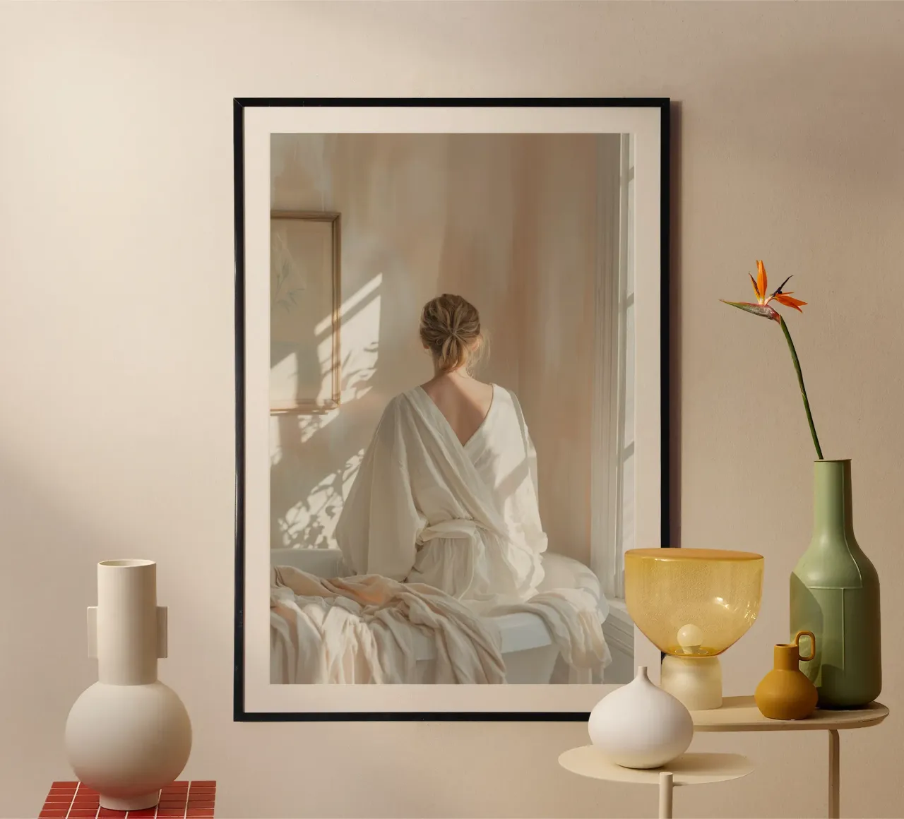 Silent Light Elegy poster con telaio in alluminio da Mosaic Dialogue
