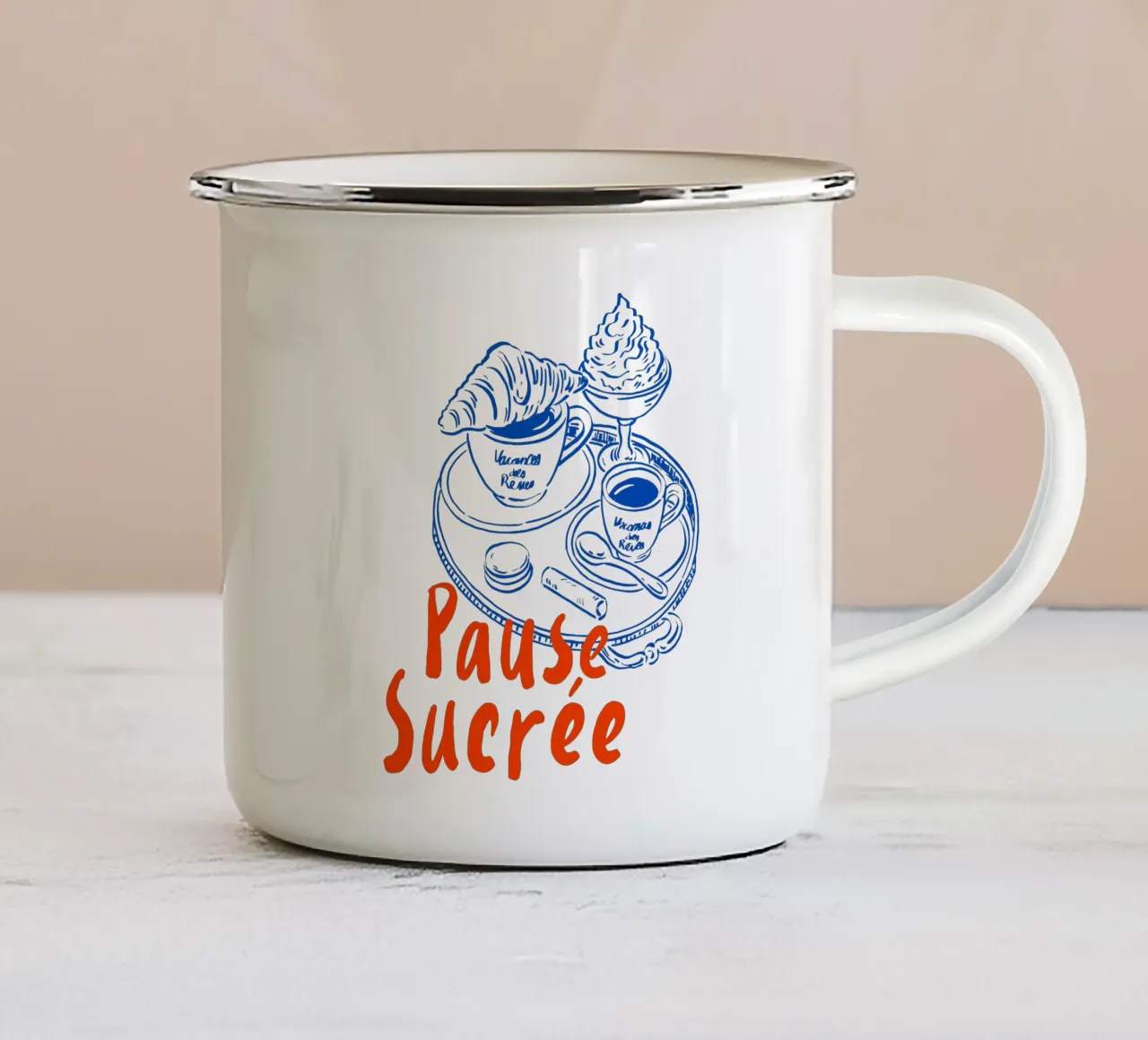 pause sucrée tazza in smalto da ramosashop
