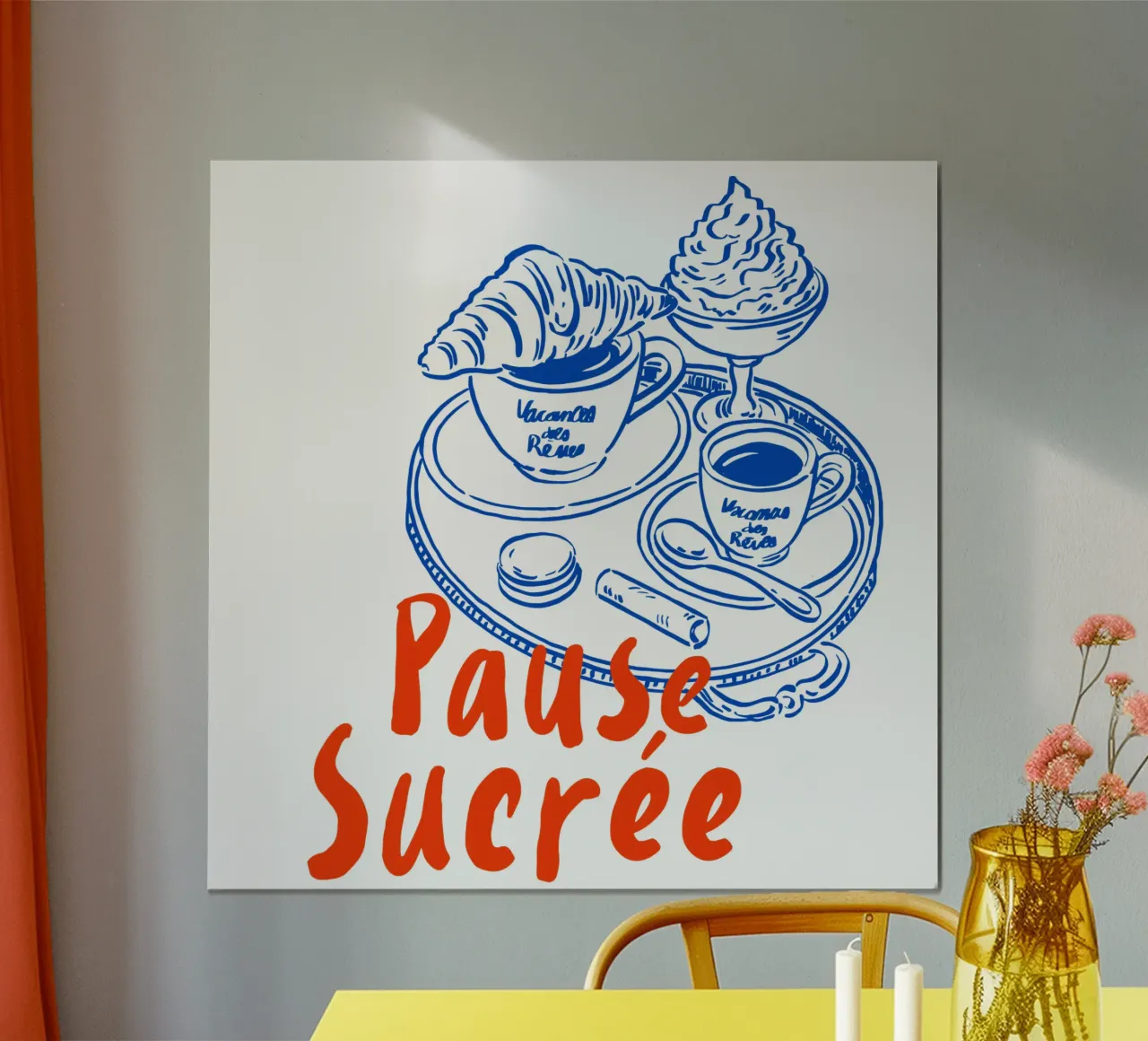 pause sucrée poster con telaio in plastica da ramosashop