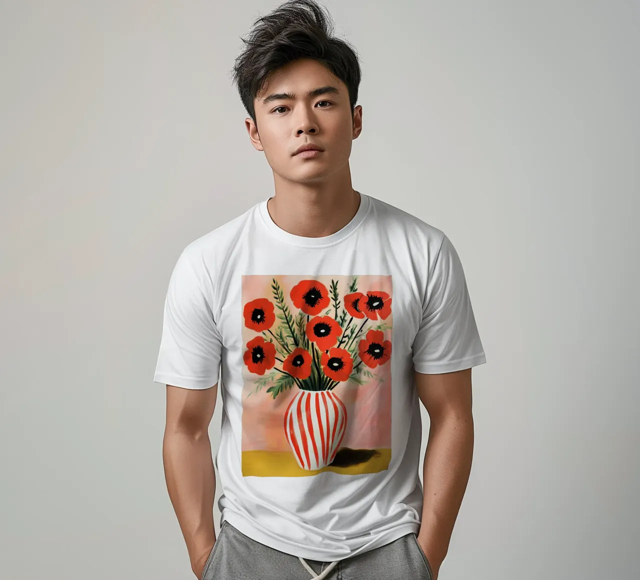 Papaveri in vaso t-shirt da IamHomeStudio