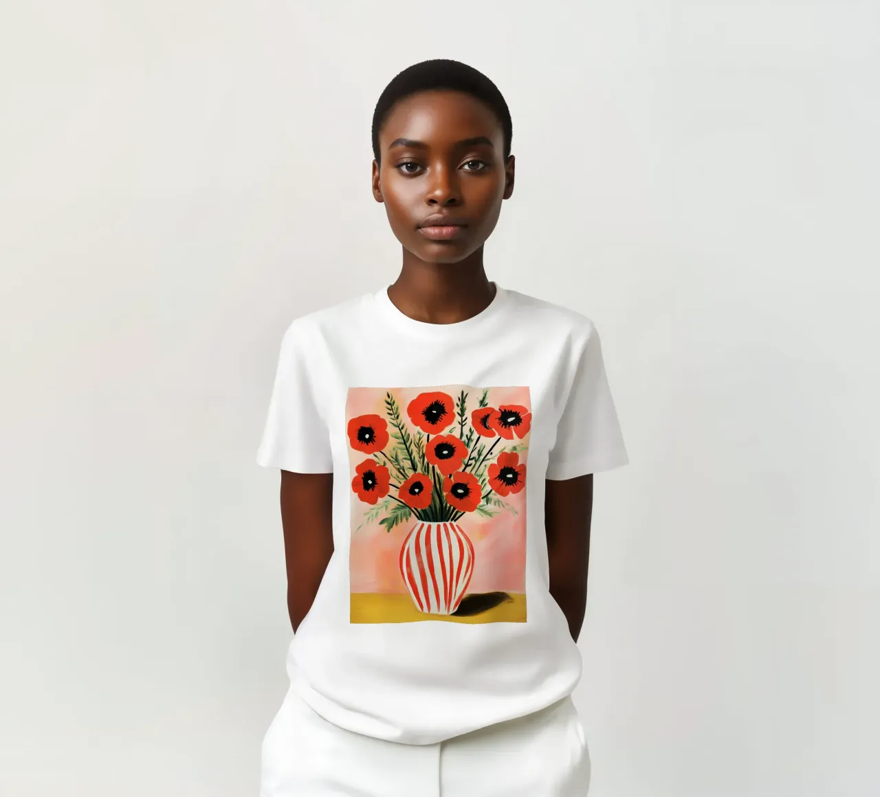 Papaveri in vaso t-shirt da IamHomeStudio