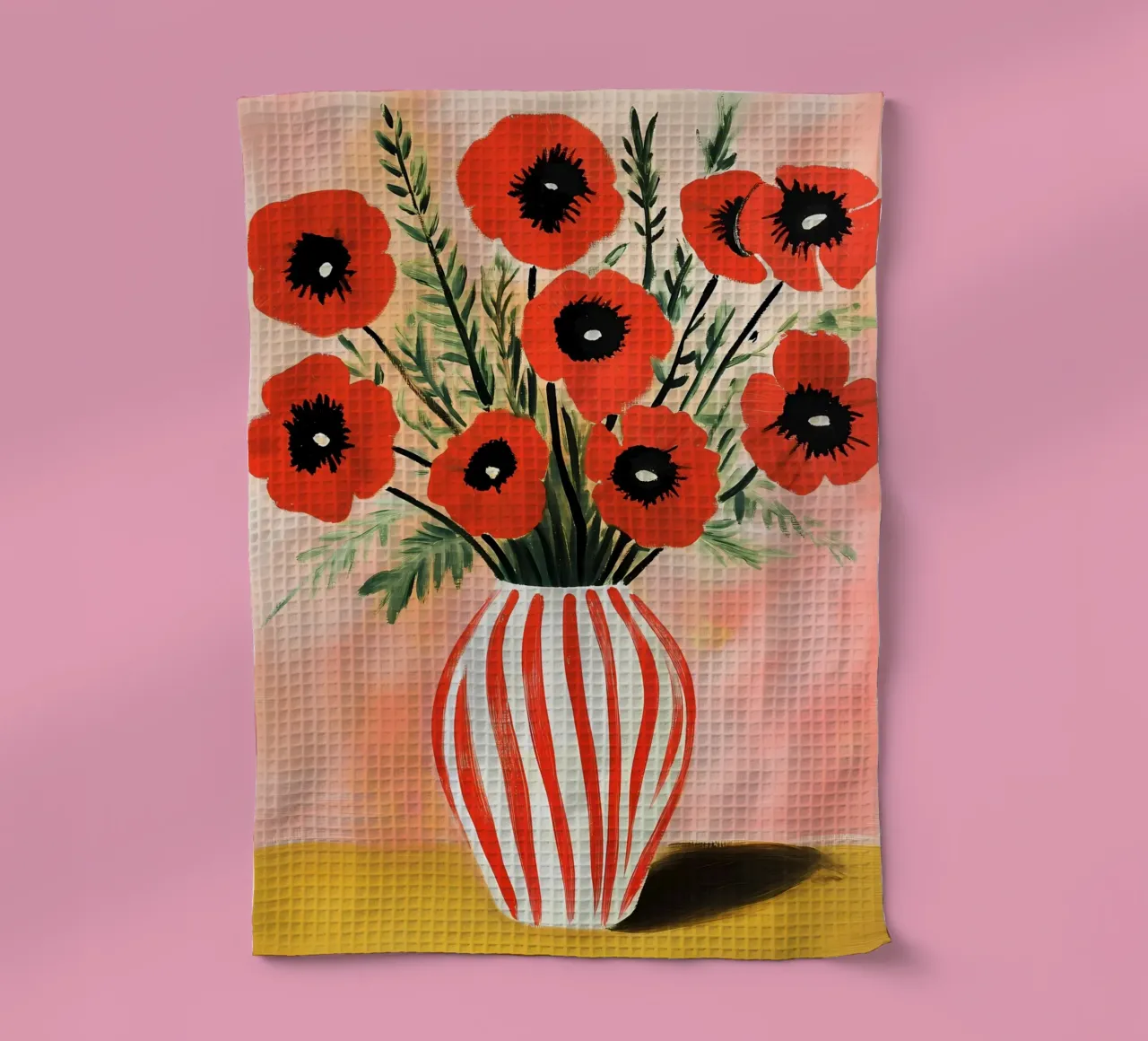 Coquelicots dans un vase torchon de IamHomeStudio