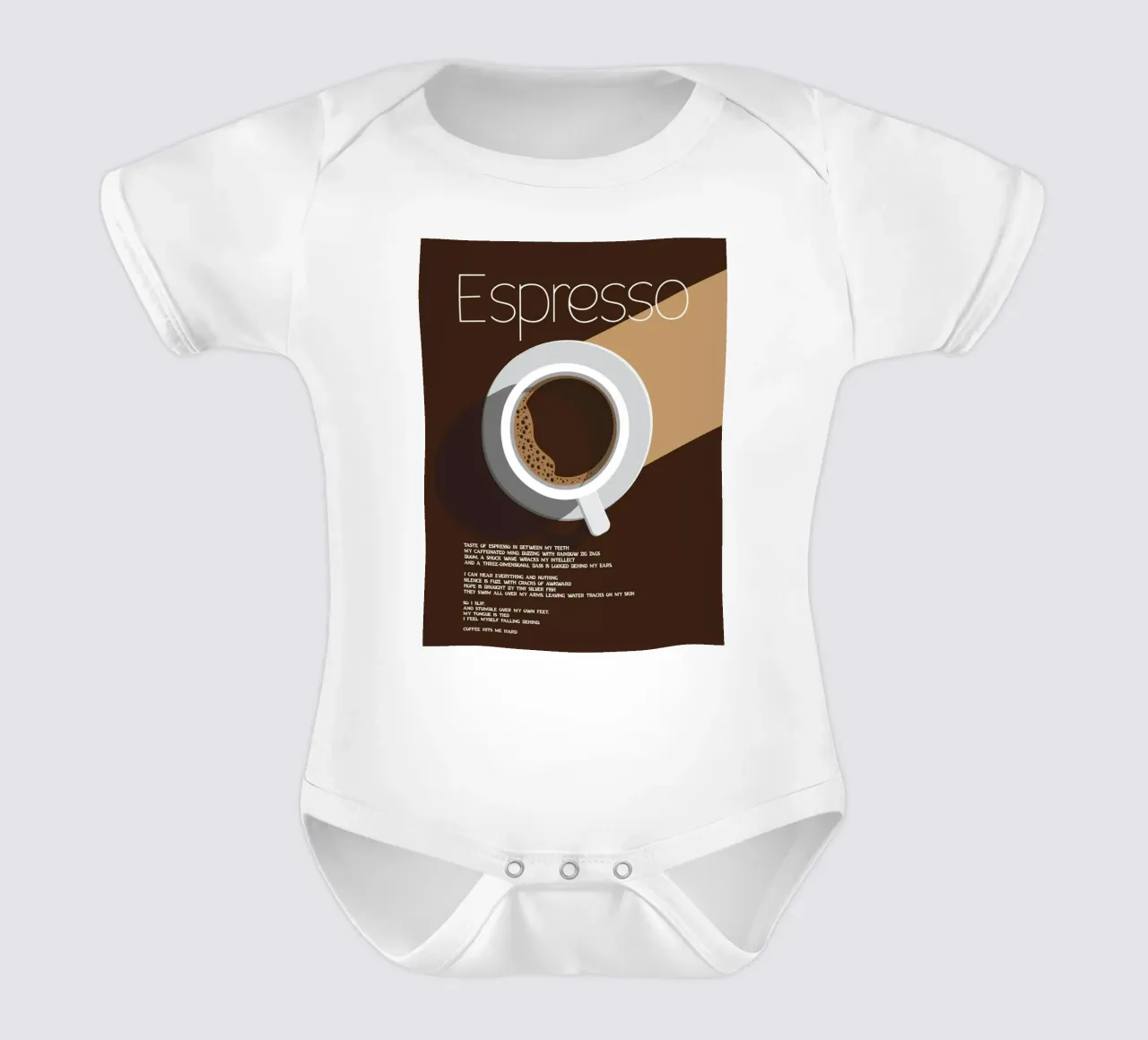 The espresso body neonato maniche corte da cosmos studio