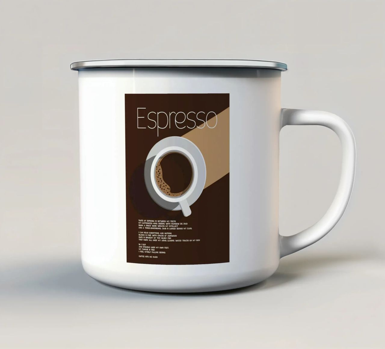 The espresso tazza in smalto da cosmos studio