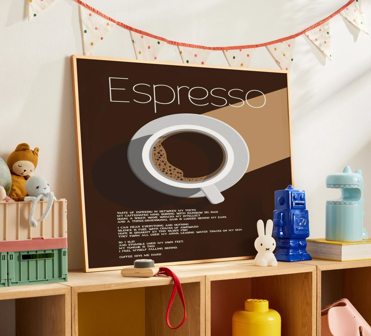 Der Espresso Poster von cosmos studio