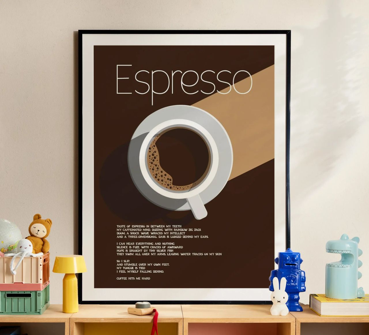 Der Espresso Poster von cosmos studio
