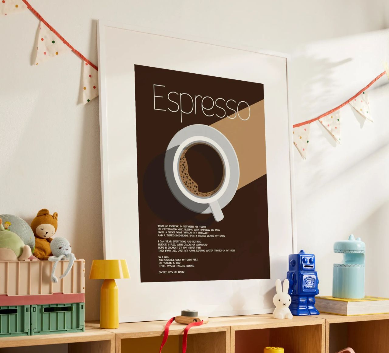 Der Espresso Poster von cosmos studio