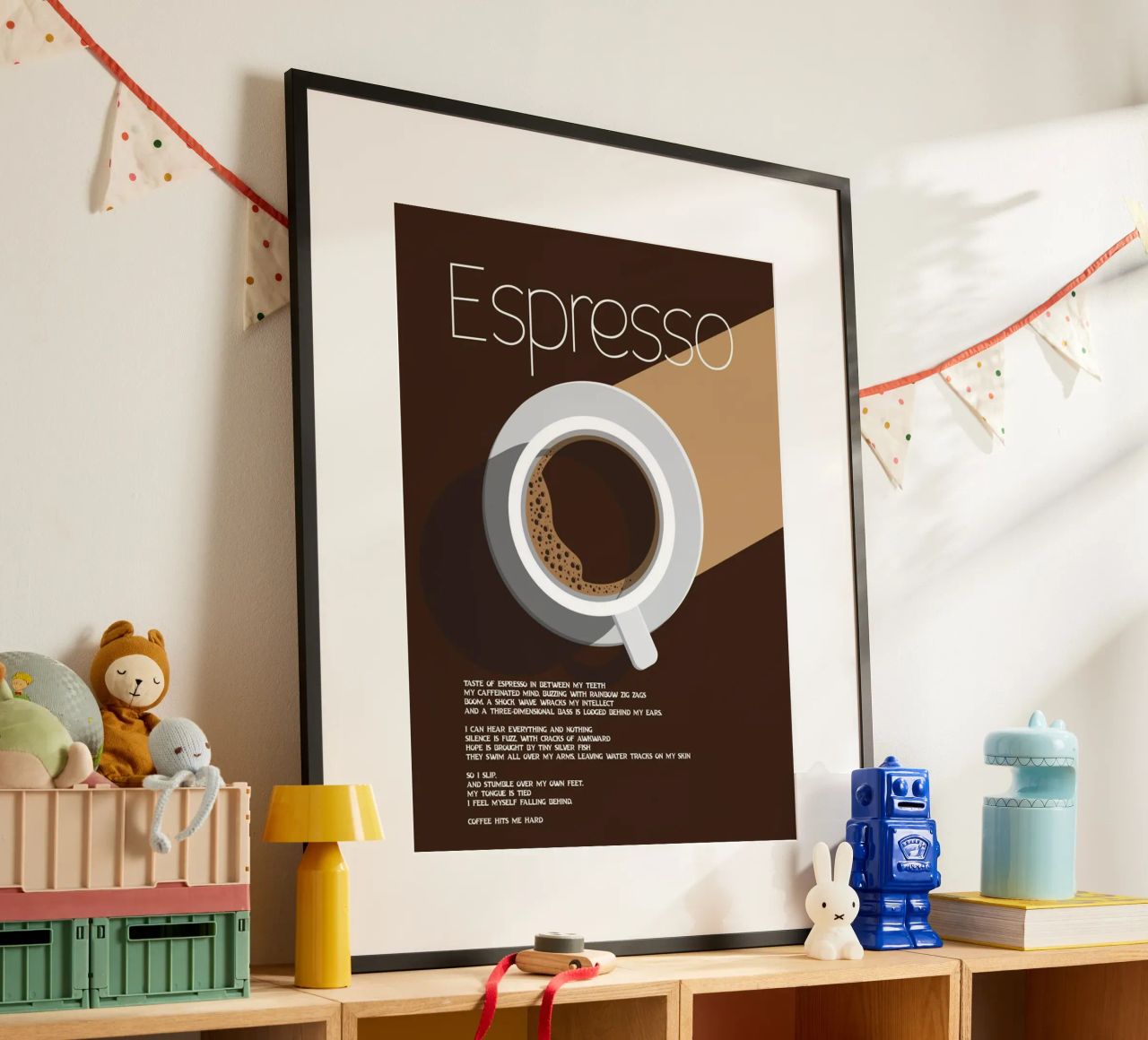 Der Espresso Poster von cosmos studio