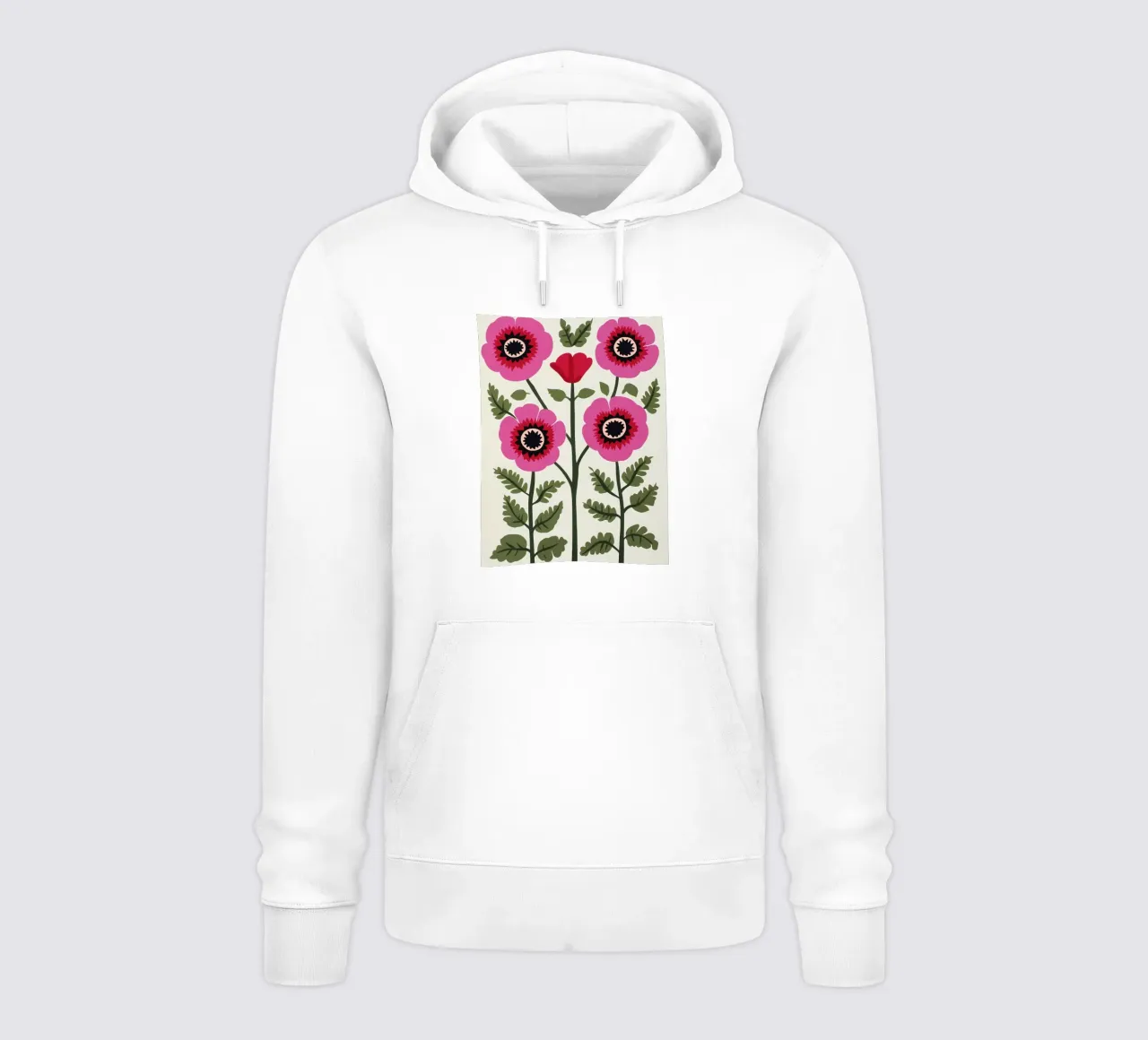 Fiori rosa felpa con cappuccio da IamHomeStudio