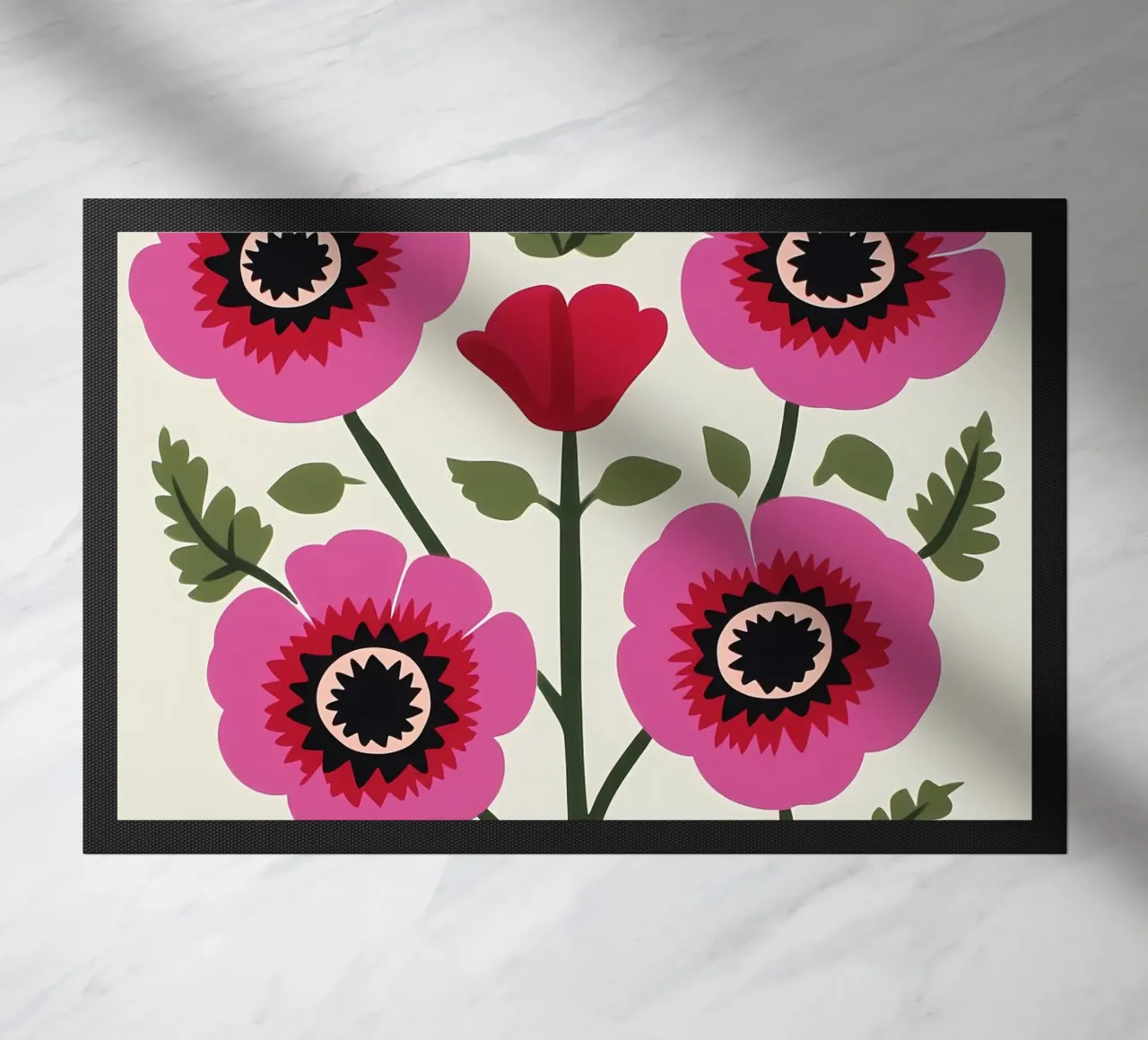 Fiori rosa zerbino da IamHomeStudio