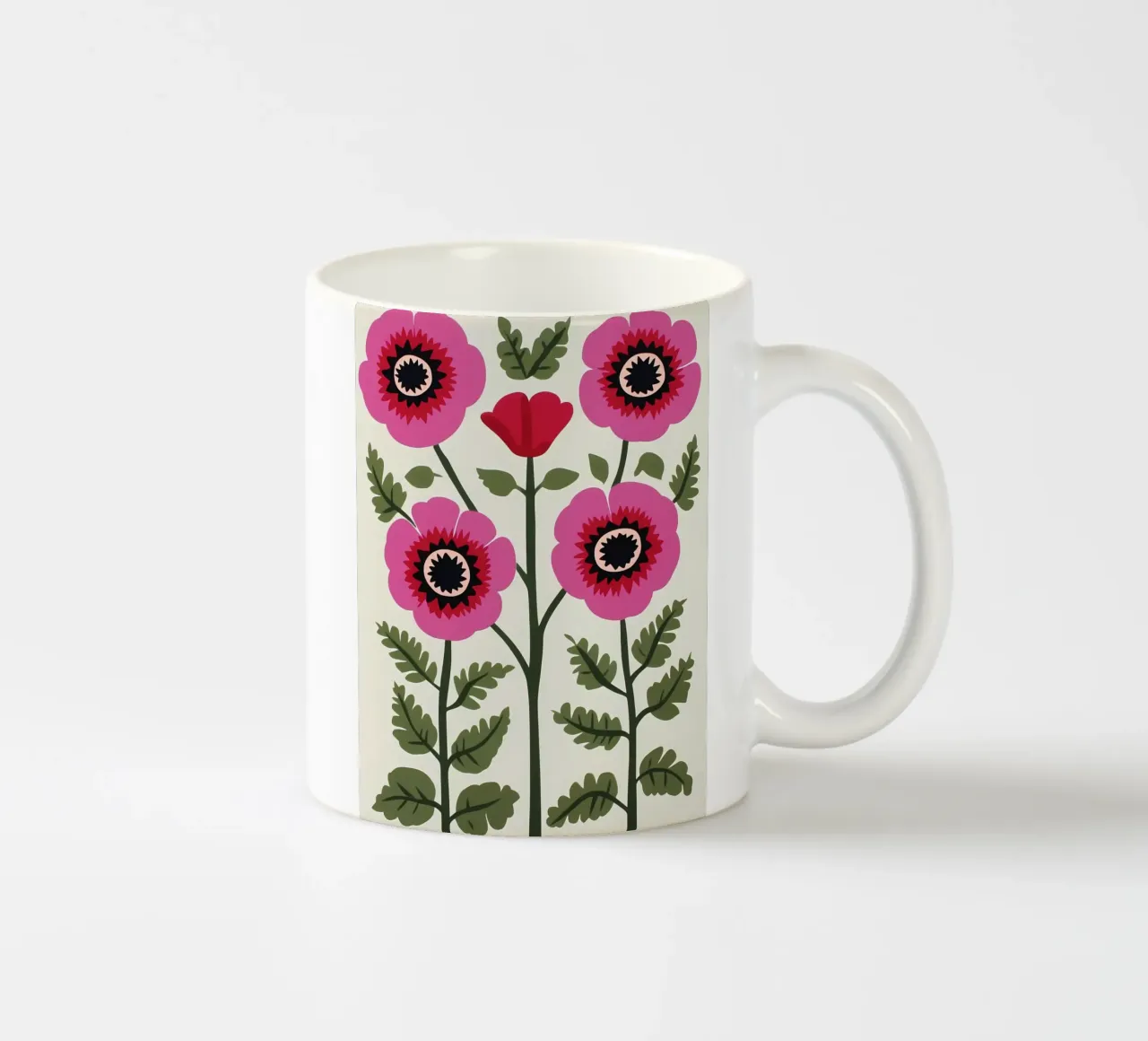 Fiori rosa tazza in ceramica da IamHomeStudio