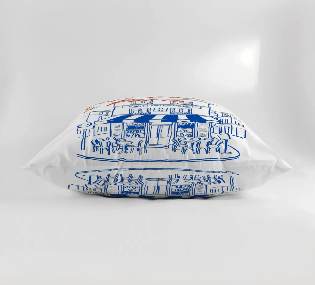 drawing of a Parisian cuscino da ramosashop