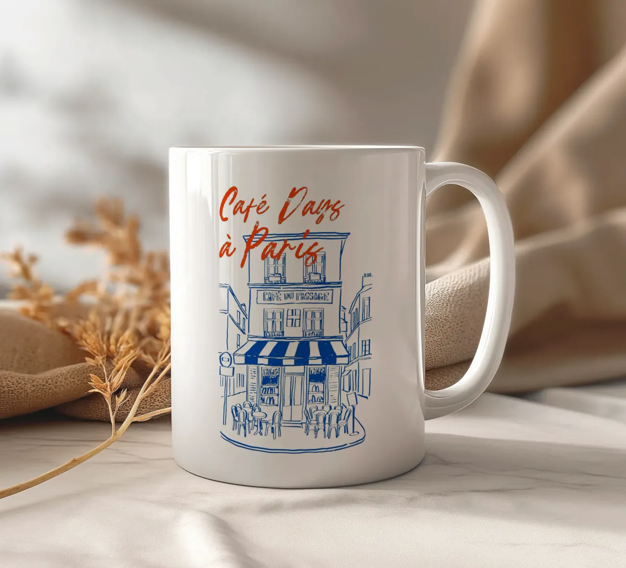 drawing of a Parisian tazza in ceramica da ramosashop