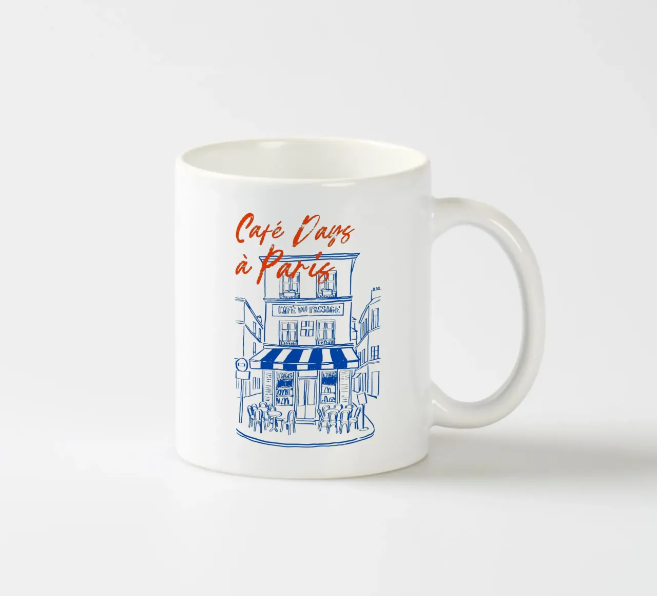 drawing of a Parisian tazza in ceramica da ramosashop