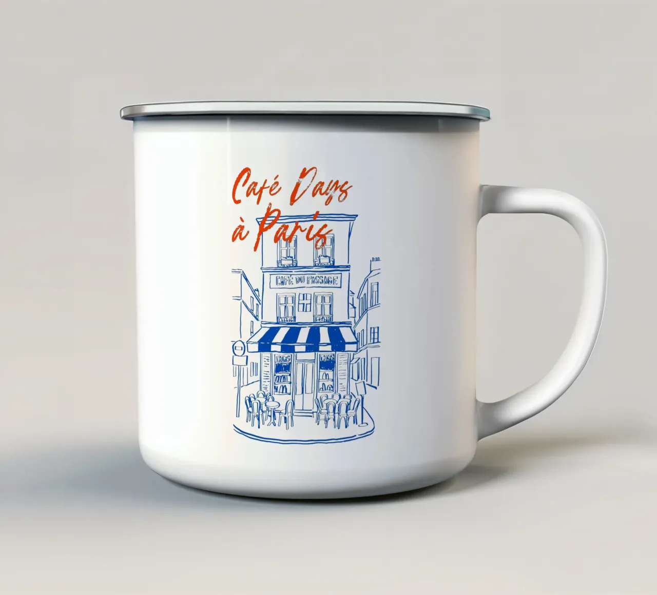 drawing of a Parisian tazza in smalto da ramosashop