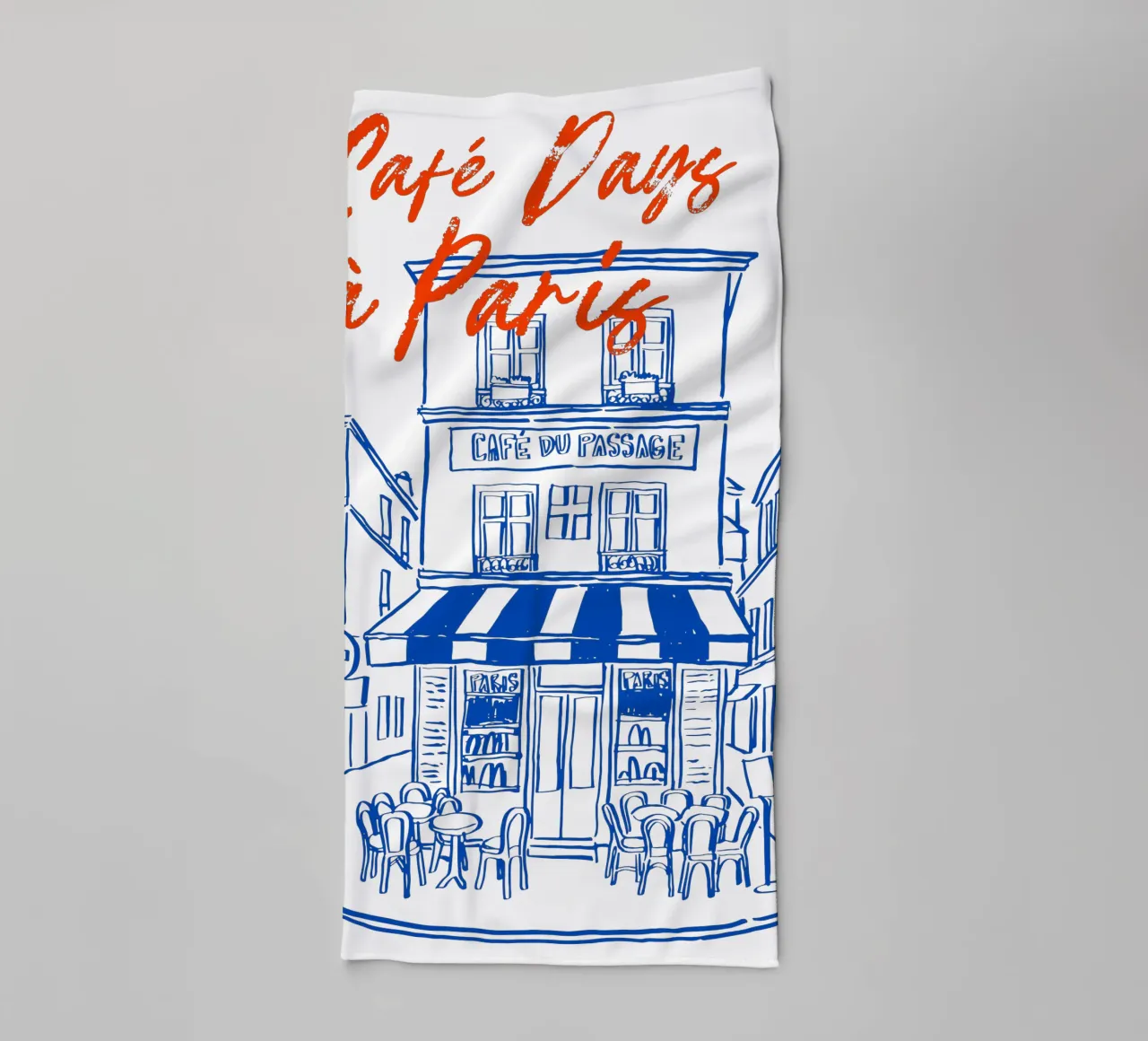 drawing of a Parisian asciugamano da bagno da ramosashop