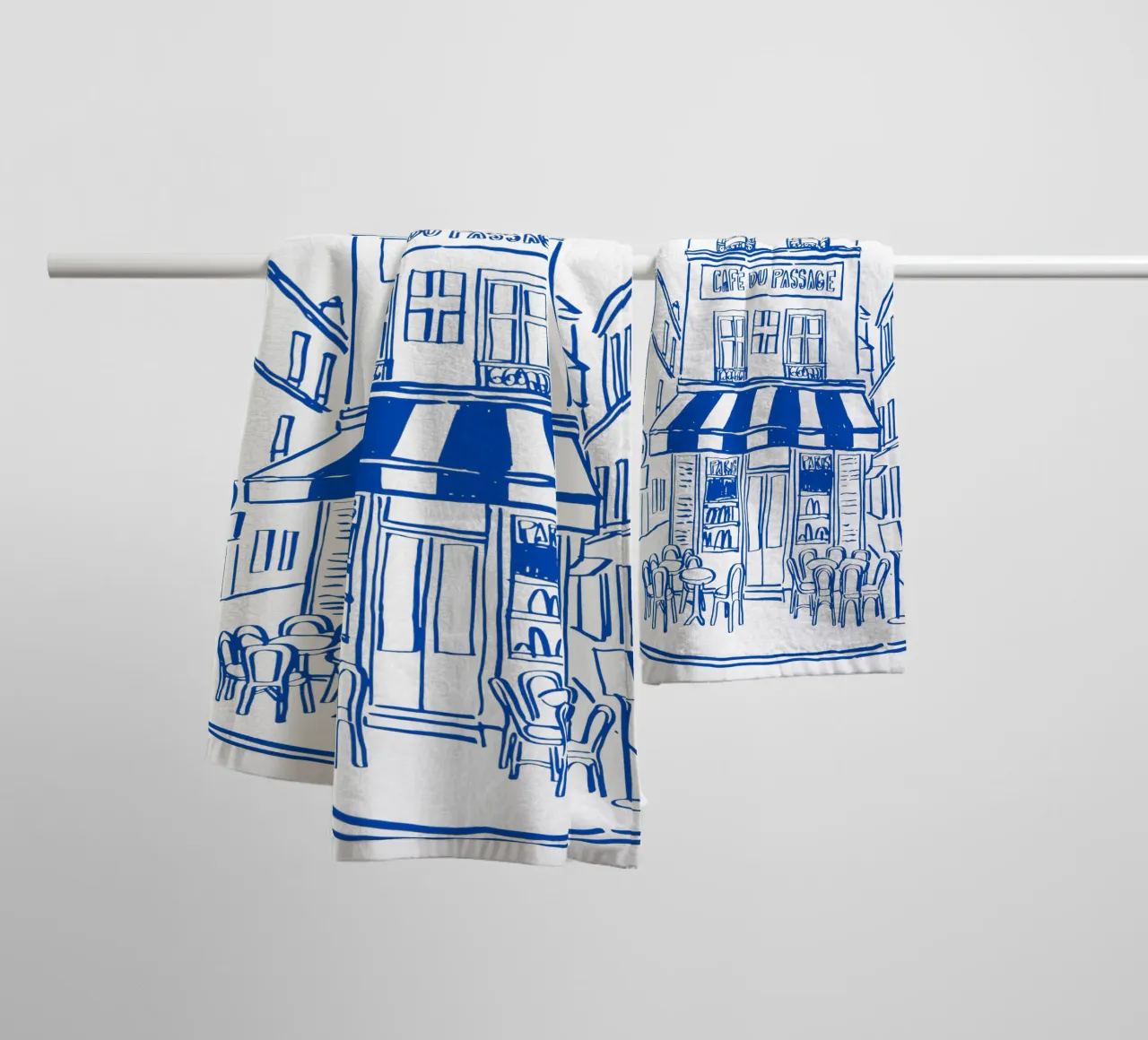 drawing of a Parisian asciugamano da bagno da ramosashop