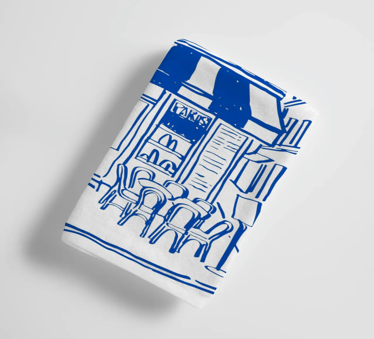 drawing of a Parisian asciugamano da bagno da ramosashop