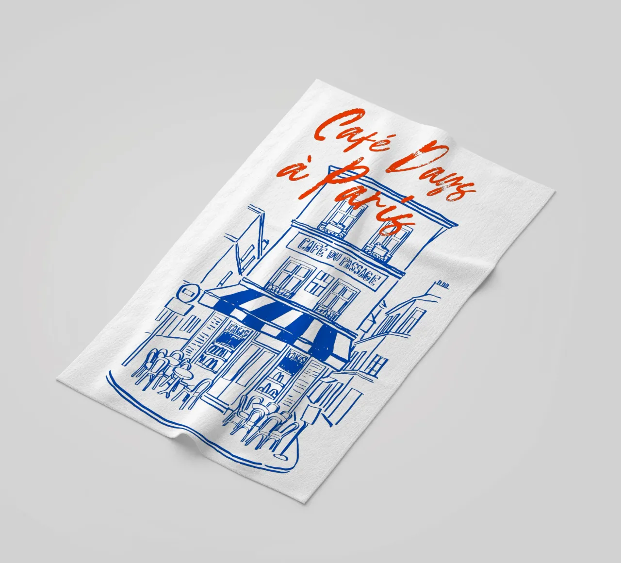 drawing of a Parisian telo mare da ramosashop