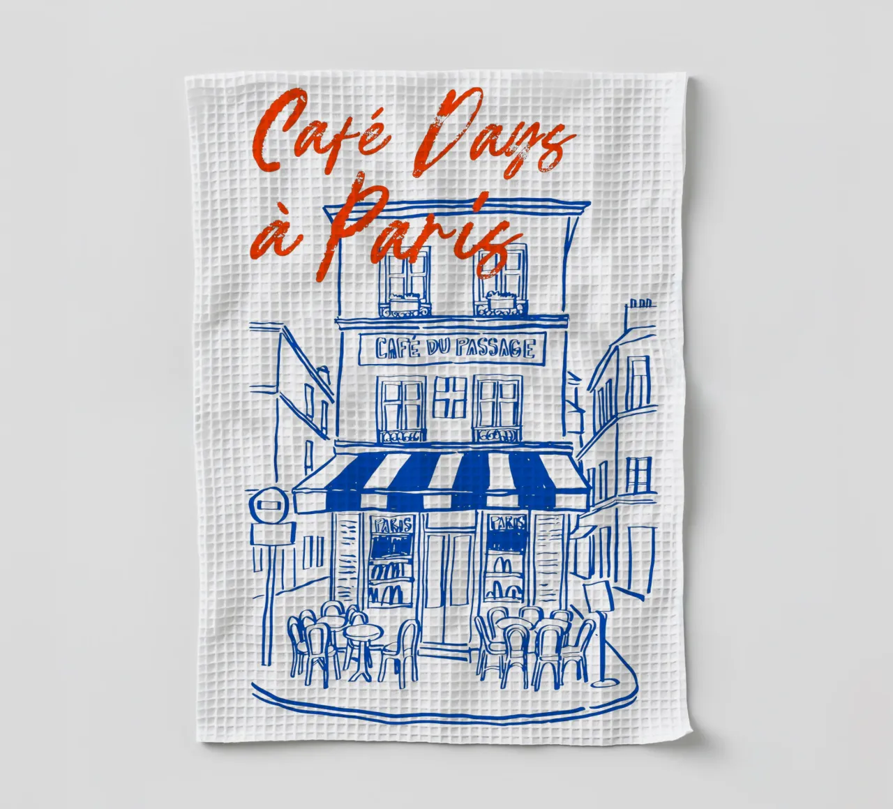 drawing of a Parisian canovaccio da cucina da ramosashop