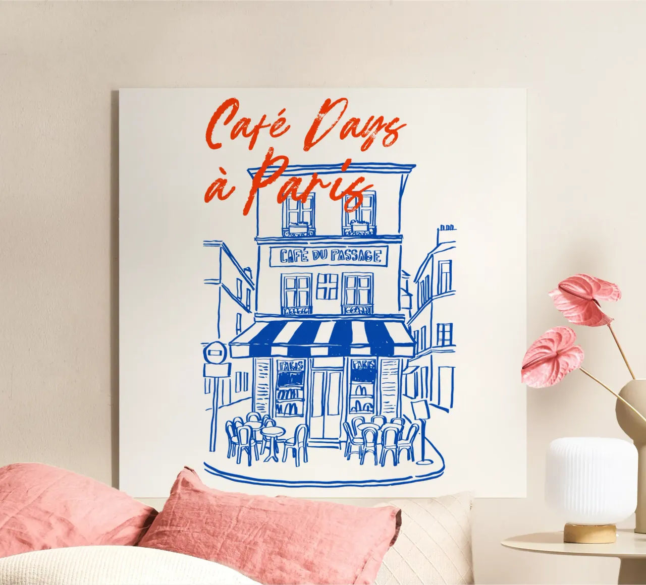 drawing of a Parisian plexiglass da ramosashop