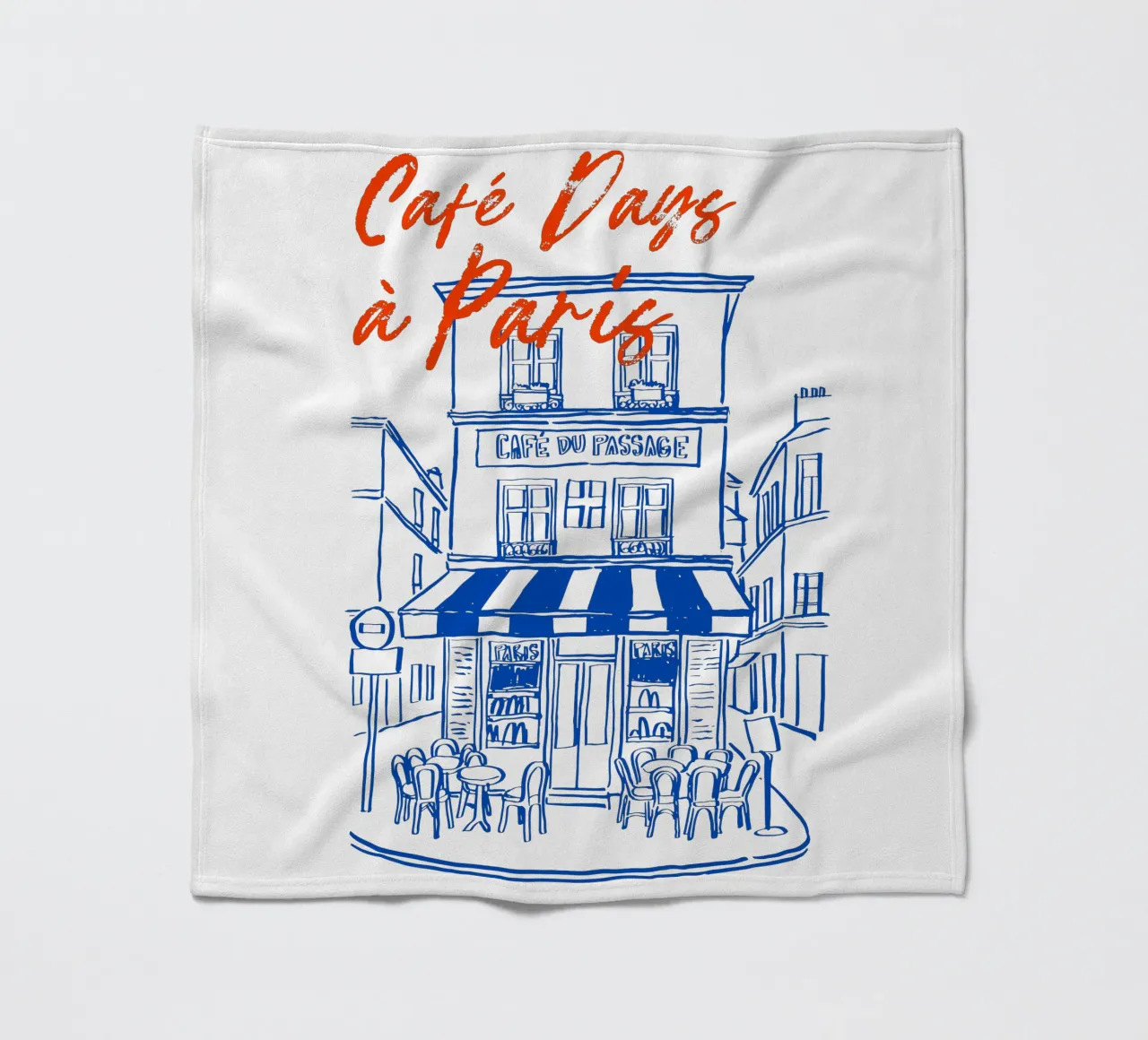 drawing of a Parisian coperta in pile da ramosashop