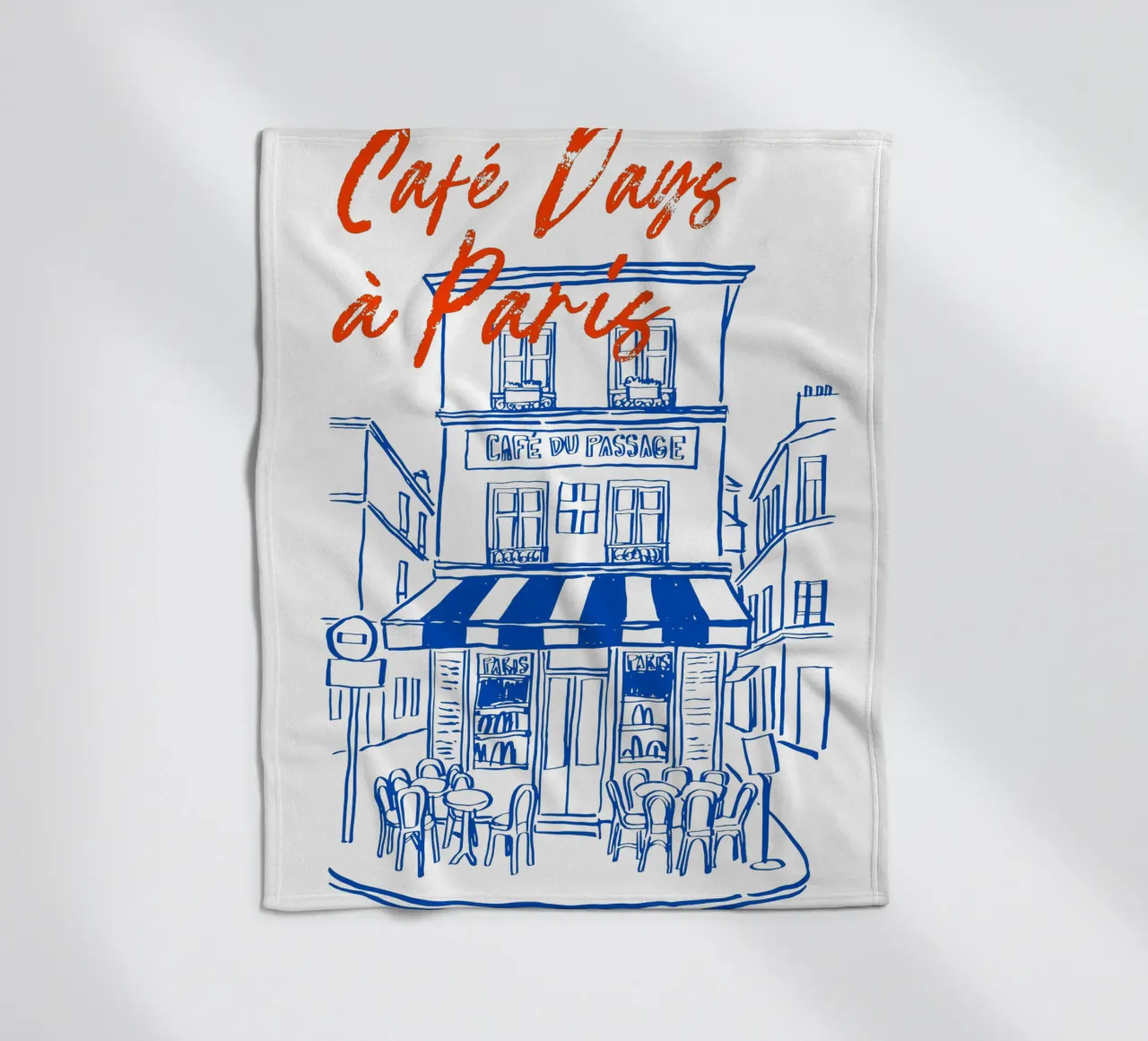 drawing of a Parisian coperta in pile da ramosashop