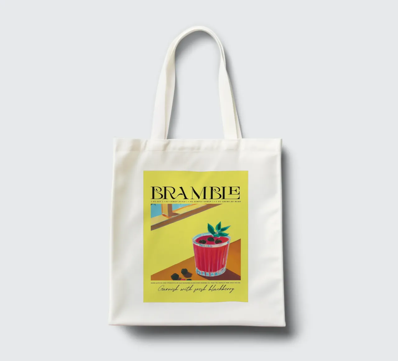 cocktail lemon juice tote bag by John C Labut