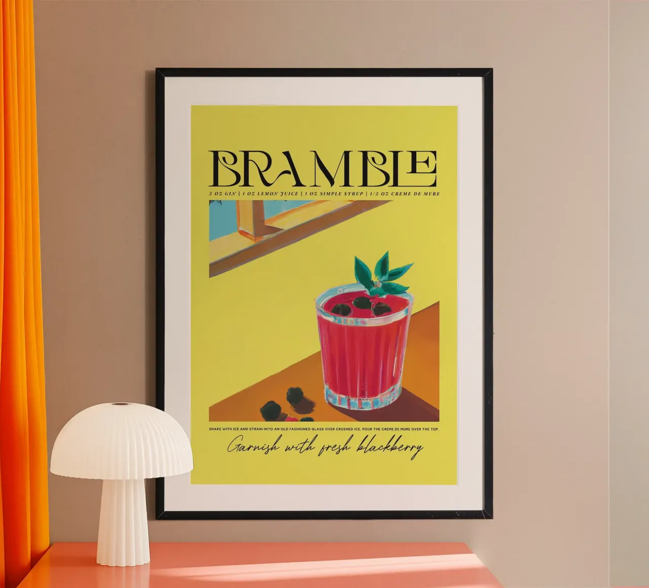 succo di limone per cocktail poster da John C Labut