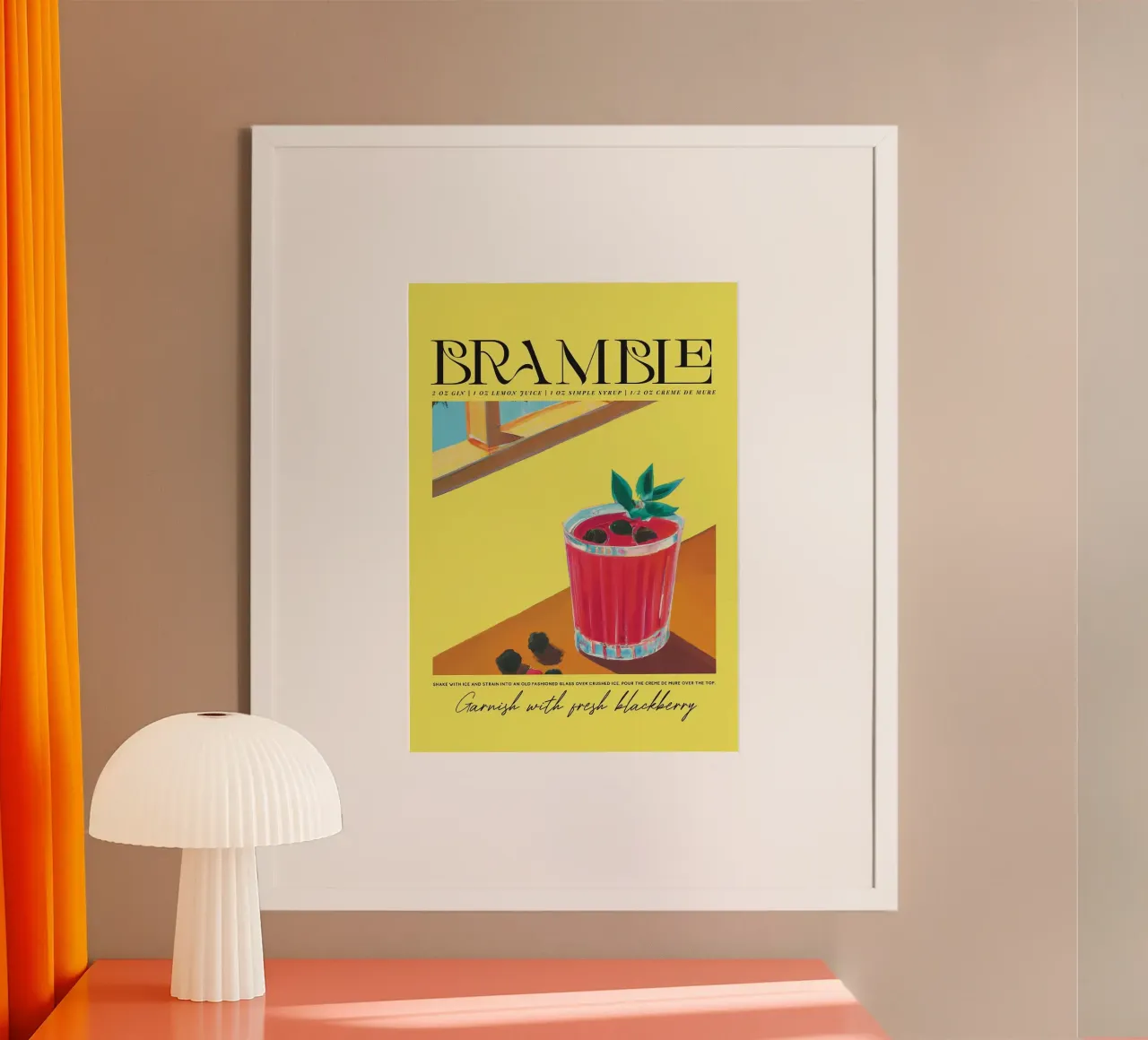 succo di limone per cocktail poster da John C Labut