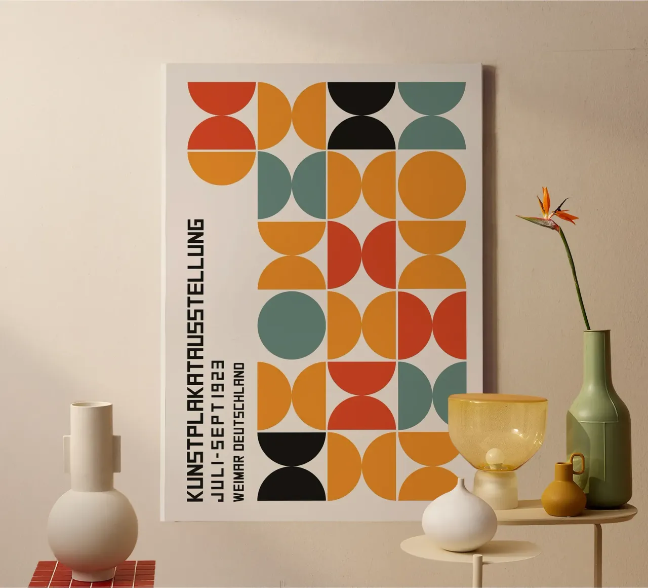 cerchi geometrici forme di simmetria tela da Lindsey W Fernandez