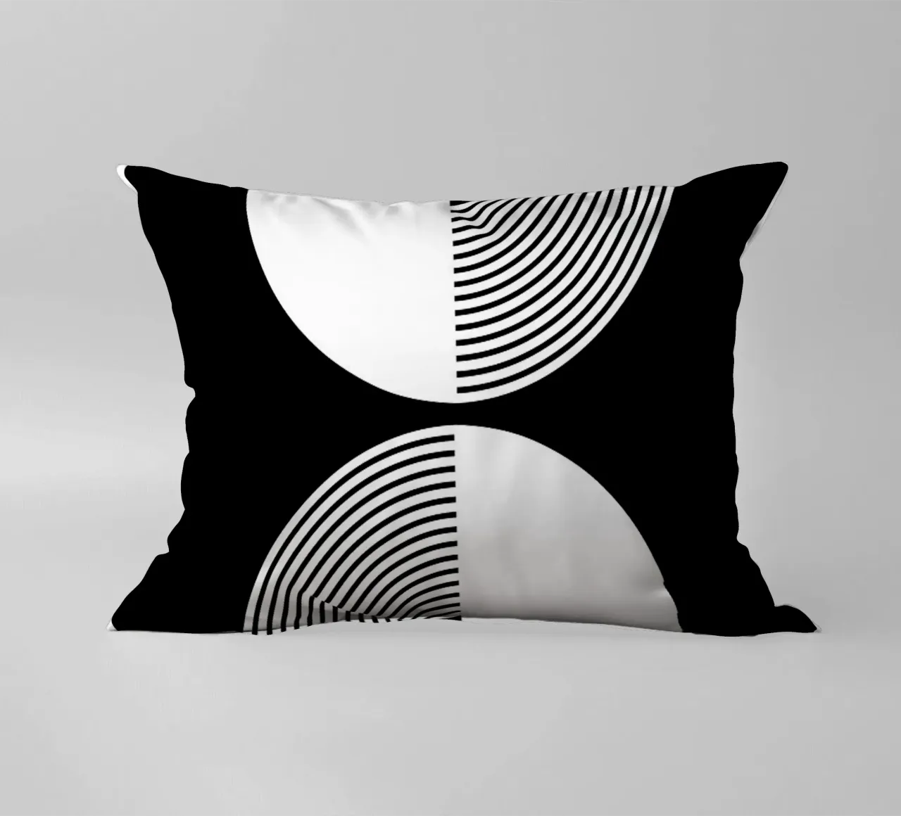 cerchi concentrici in bianco e nero cuscino da Lindsey W Fernandez