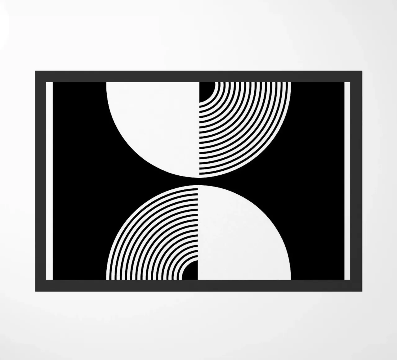 cerchi concentrici in bianco e nero zerbino da Lindsey W Fernandez