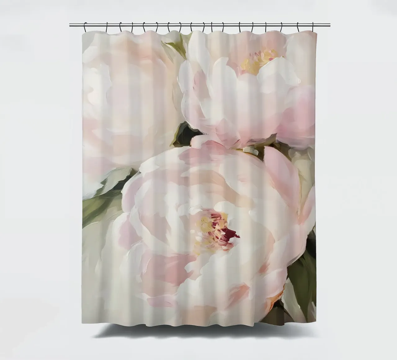 Rosa Pfingstrosen Duschvorhang von IamHomeStudio
