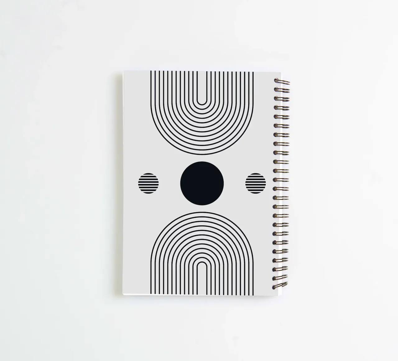concentric circular geometric patterns spiral notebook by Lindsey W Fernandez