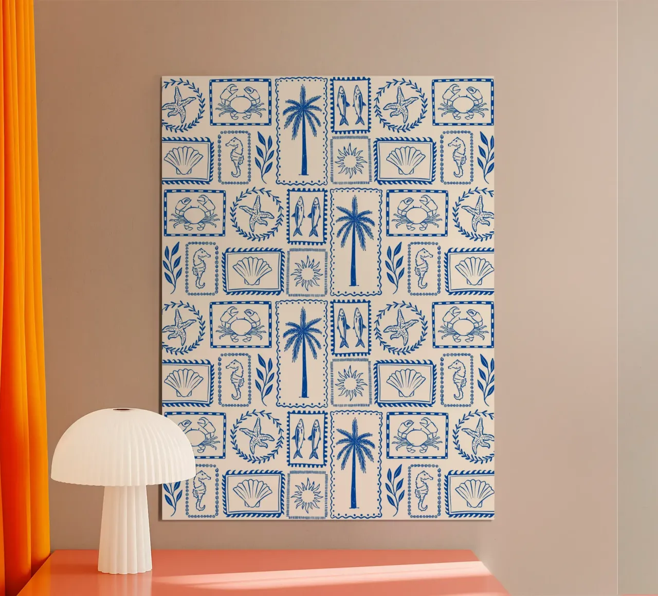 Dolce Vita Blue and White hahnemühle by dafnedesignstudio