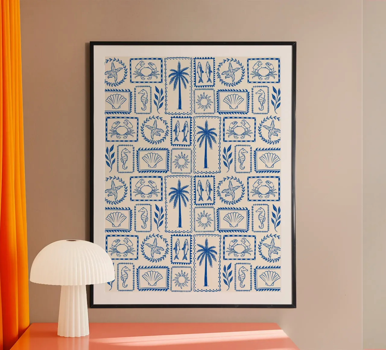 Dolce Vita Blue and White hahnemühle by dafnedesignstudio