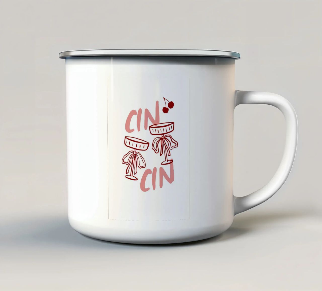 Cin Cin -Cocktail tazza in smalto da Olga Wildrose