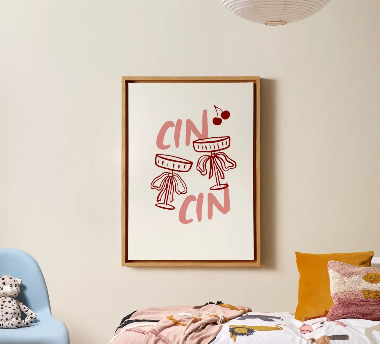 Cin Cin -Cocktails canvas van IamHomeStudio