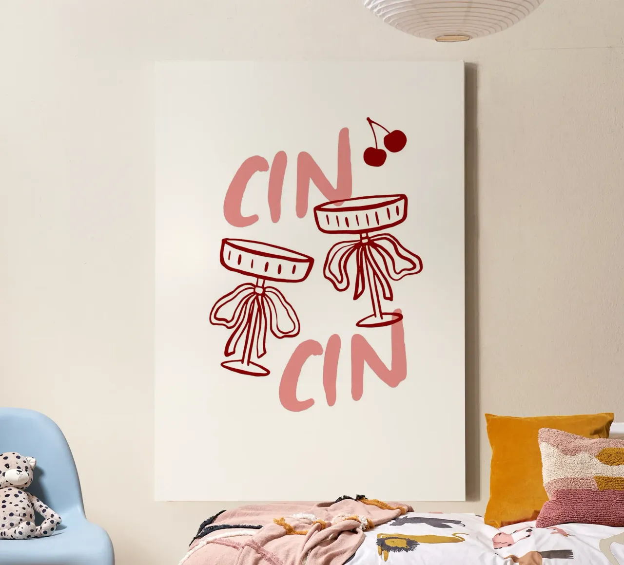 Cin Cin -Cocktails canvas van IamHomeStudio