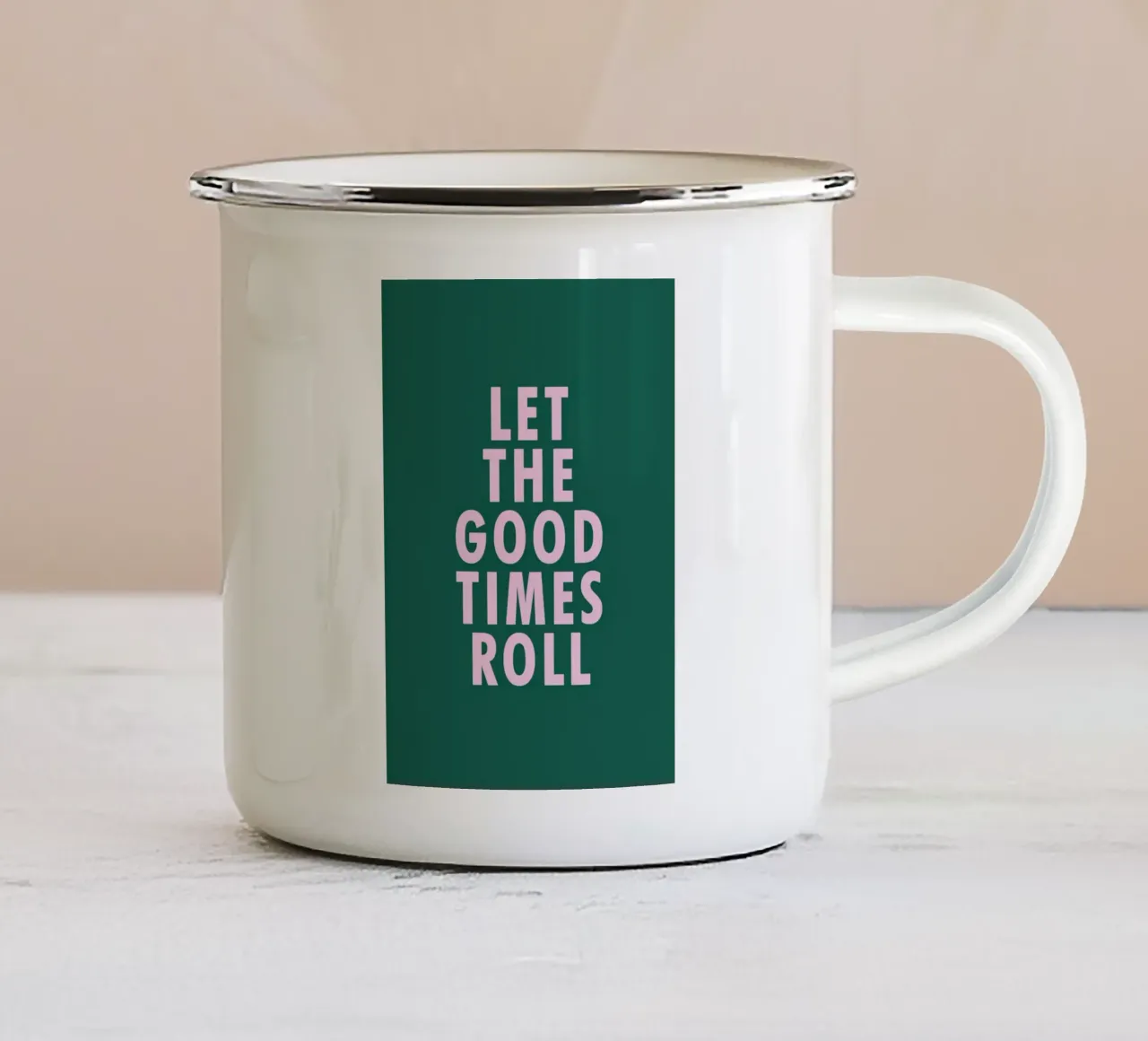Let the good times roll tazza in smalto da WORD & WONDER