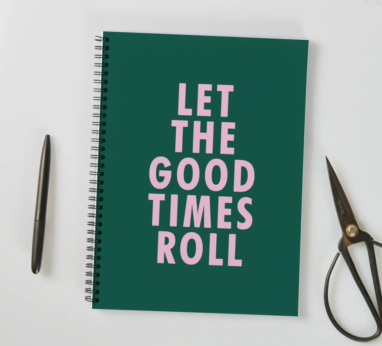 Let the good times roll spiral notebook by WORD & WONDER