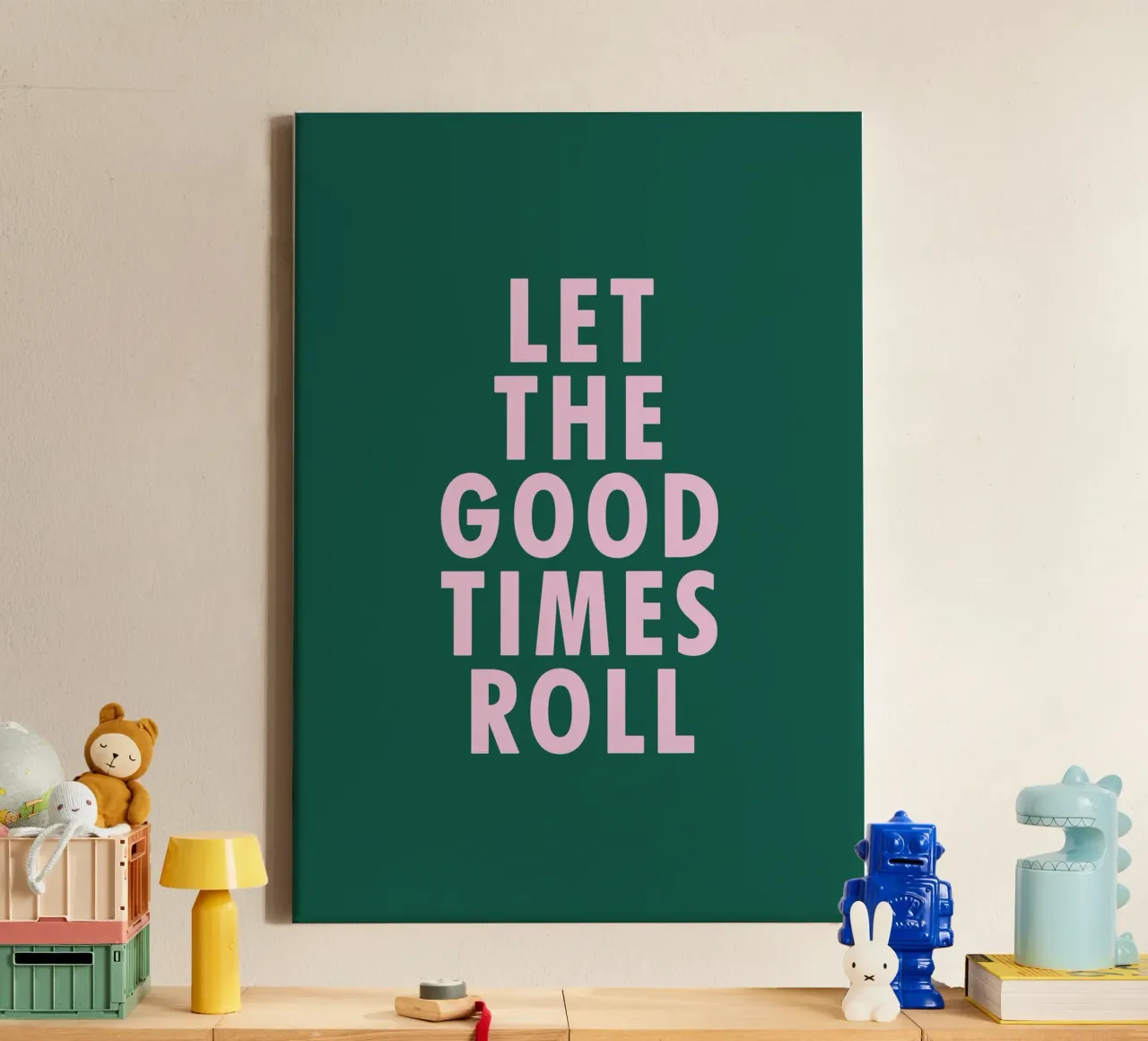 Let the good times roll tela con Cornice a cassetta da WORD & WONDER