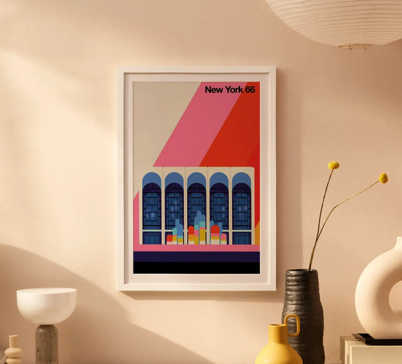 New York 66 poster con telaio in legno da Bo Lundberg
