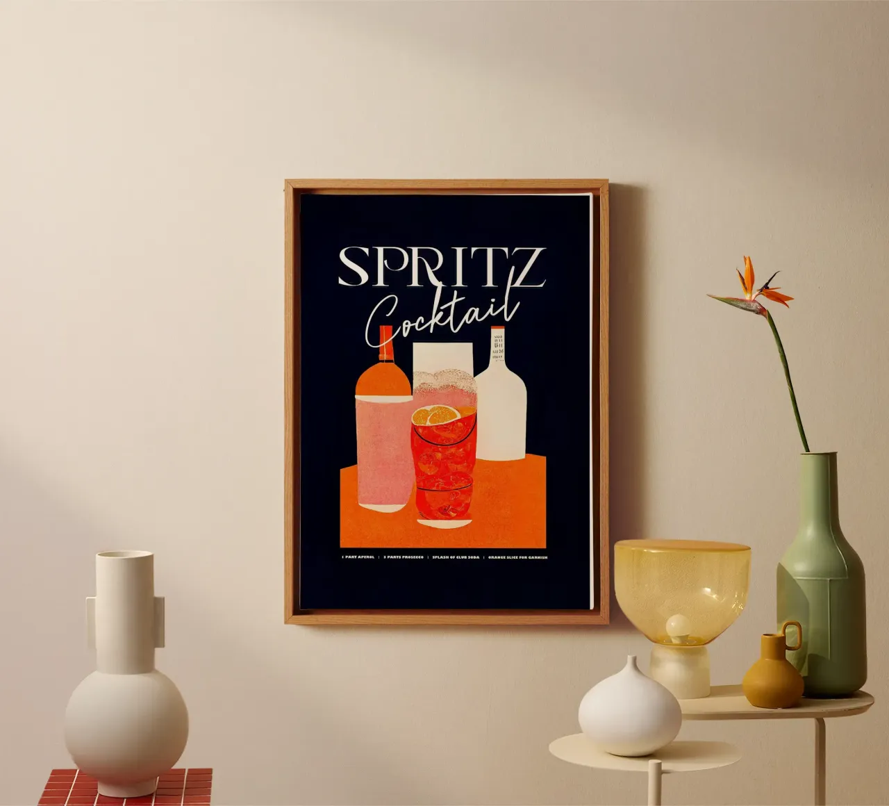 bicchiere da cocktail tela con Cornice a cassetta da John C Labut