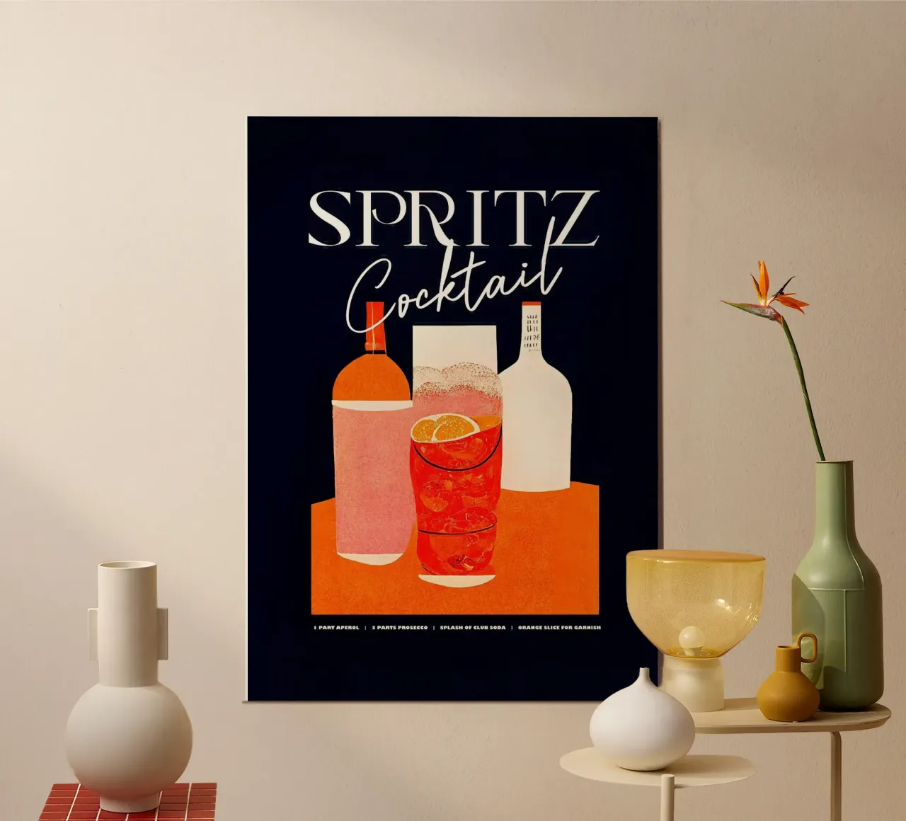 bicchiere da cocktail poster con telaio in plastica da John C Labut