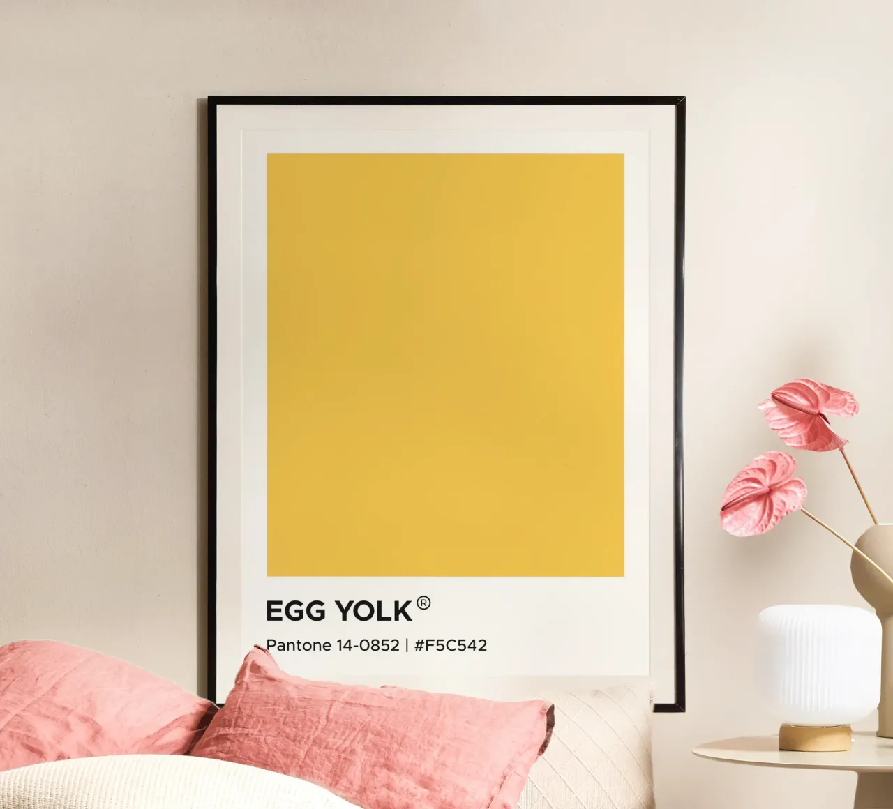 Eigelb Pantone Poster von Paigaam Studio