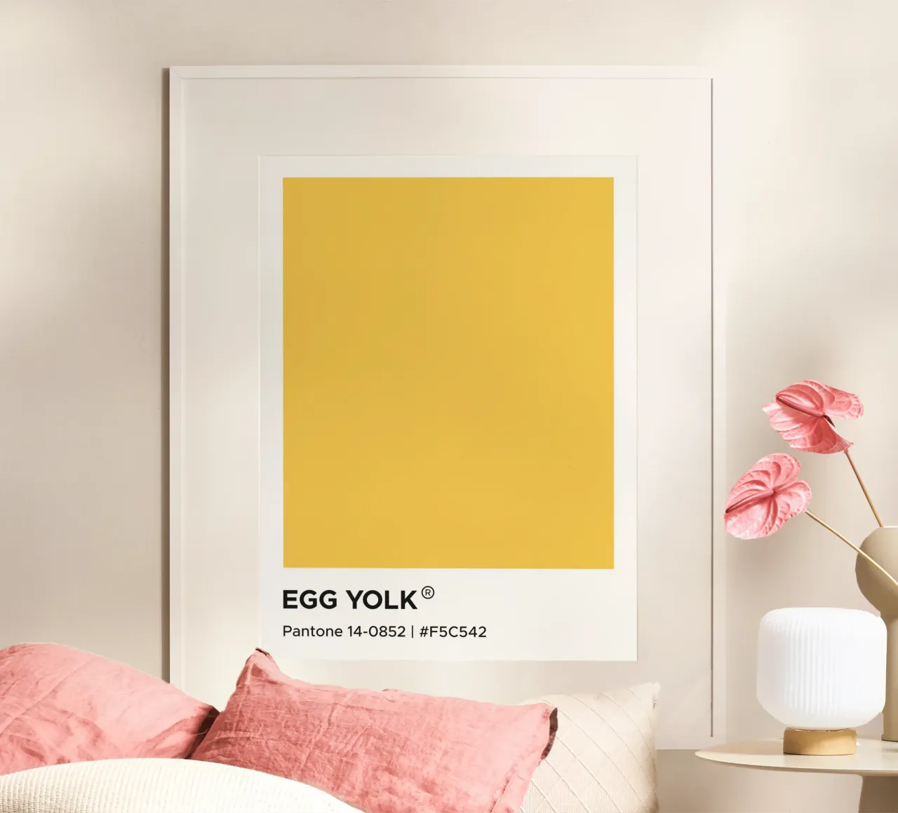 Eigelb Pantone Poster von Paigaam Studio
