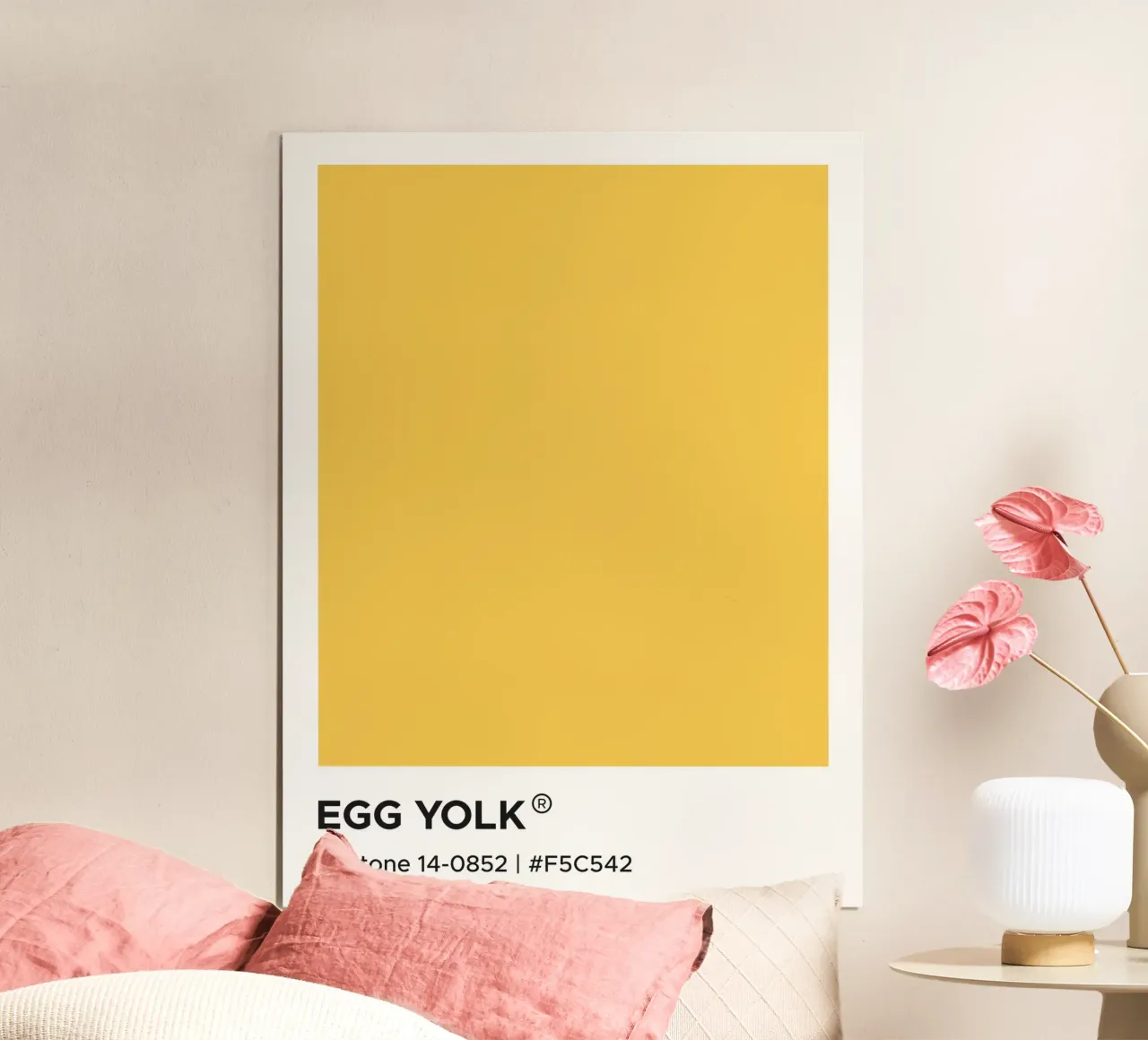 Eigelb Pantone Poster von Paigaam Studio