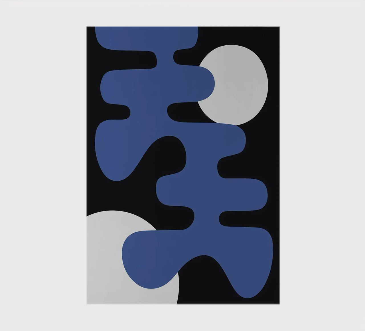 abstract shapes circles blue forms notebook by Lindsey W Fernandez